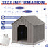 Durable Waterproof Dog House for All Sizes - Easy Clean, UV Resistant, Elevated with Air Vents & Drainage Holes