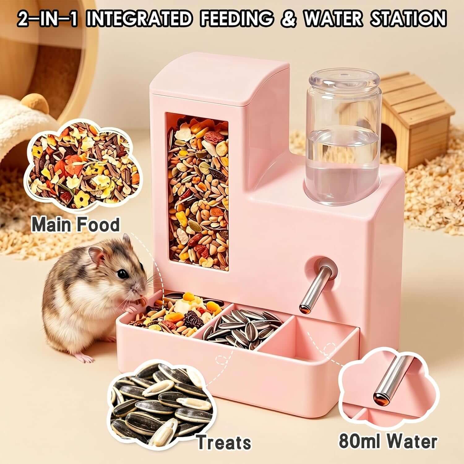 automatic hamster water bottle feeder