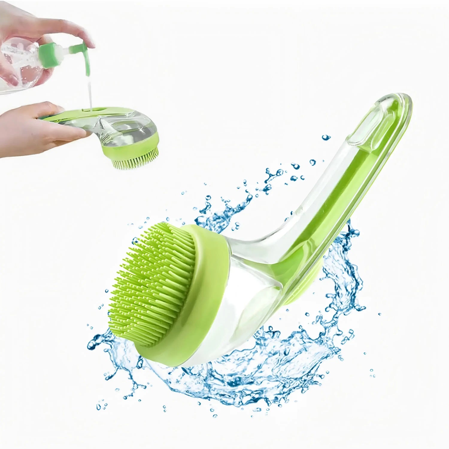2-in-1 Pet Bath Brush with Shampoo Dispenser - Perfect for Dogs and Cats of All Fur Types!