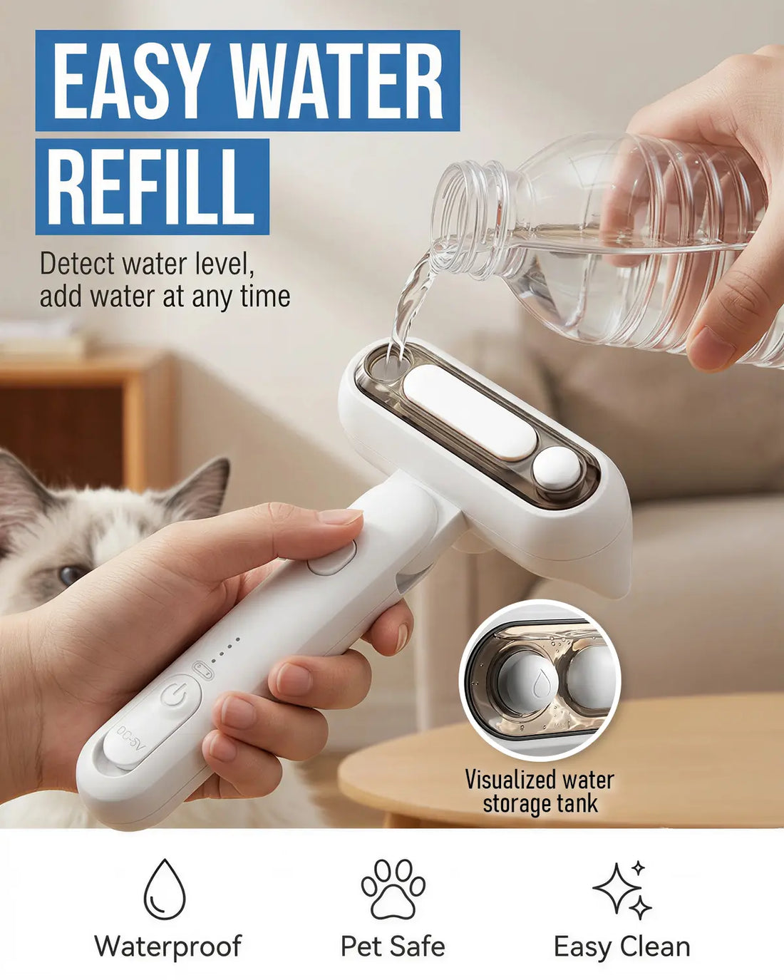 Ultimate 2-In-1 Pet Spray Comb - De-Shed, Deodorize, and Detangle for Cats and Dogs of All Sizes!