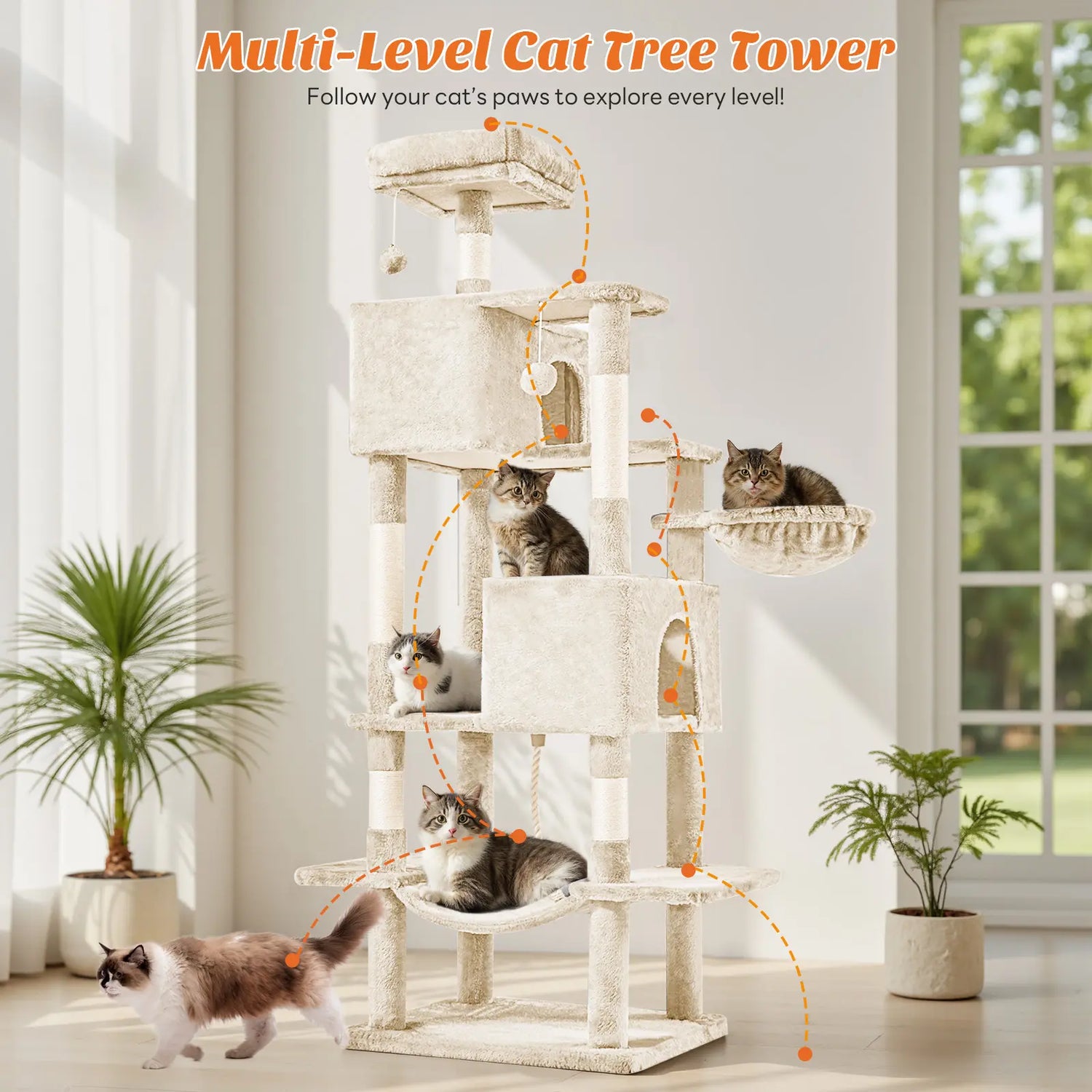 multi-level cat tree tower