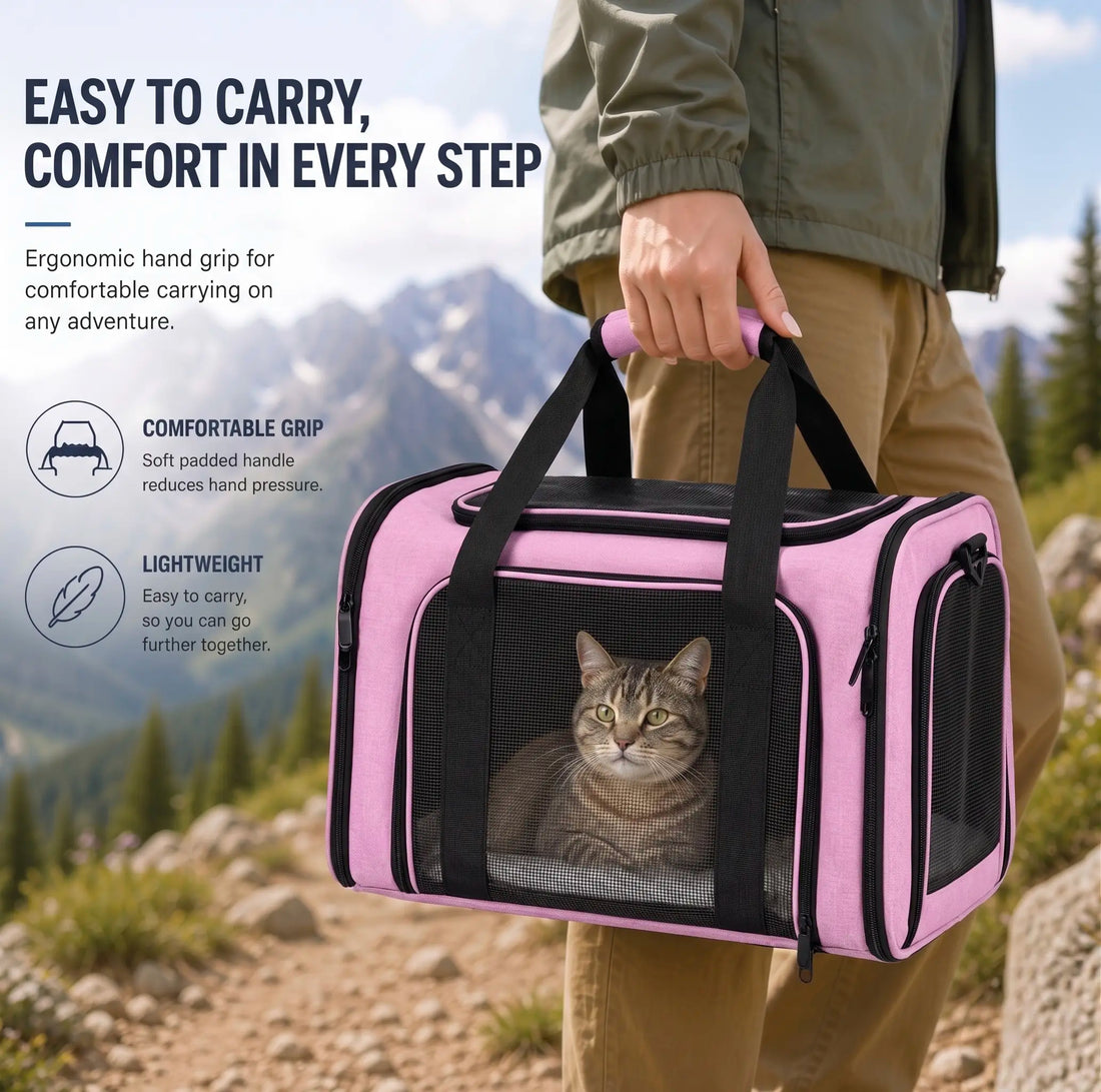 premium portable pet carrier for large cats small dogs