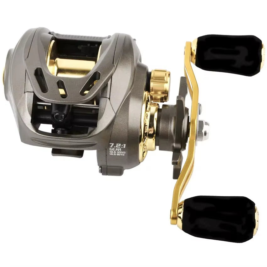 High-Performance All-Metal Baitcasting Reel - 18+1BB, 10Kg Max Drag, 7.2:1 Gear Ratio, Perfect for Fishing Enthusiasts