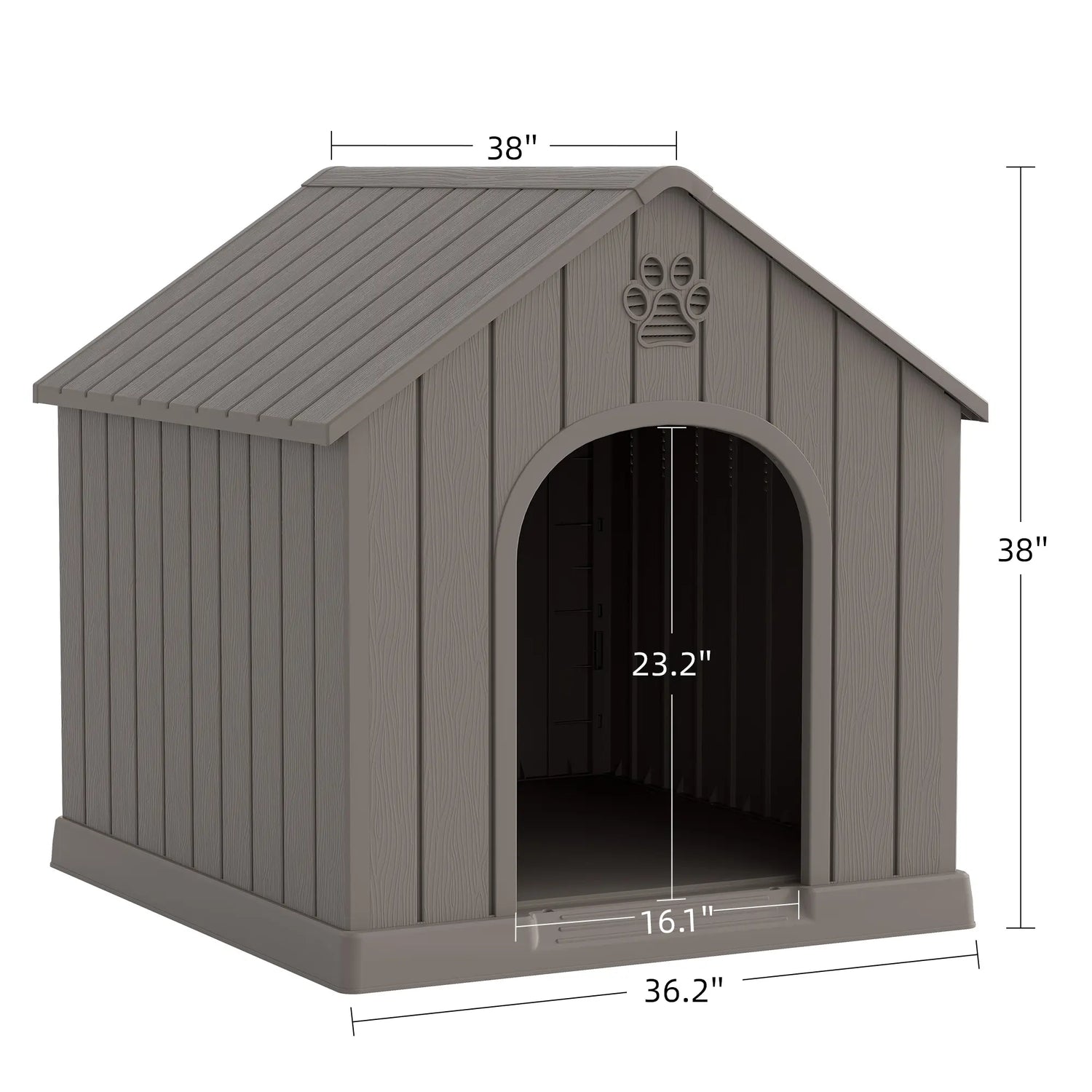 Durable Waterproof Dog House for All Sizes - Easy Clean, UV Resistant, Elevated with Air Vents &amp; Drainage Holes