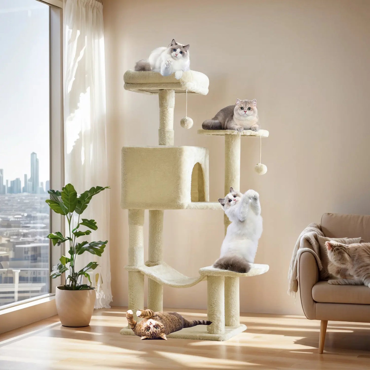 multi-level cat tree tower