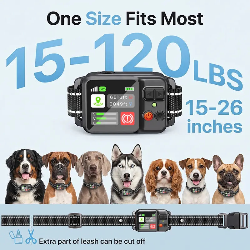 2026 Smart Wireless Dog Containment System - Adjustable GPS Electric Fence Collar, Waterproof &amp; Rechargeable, Range 33-999 Yards, Perfect for Outdoor Training