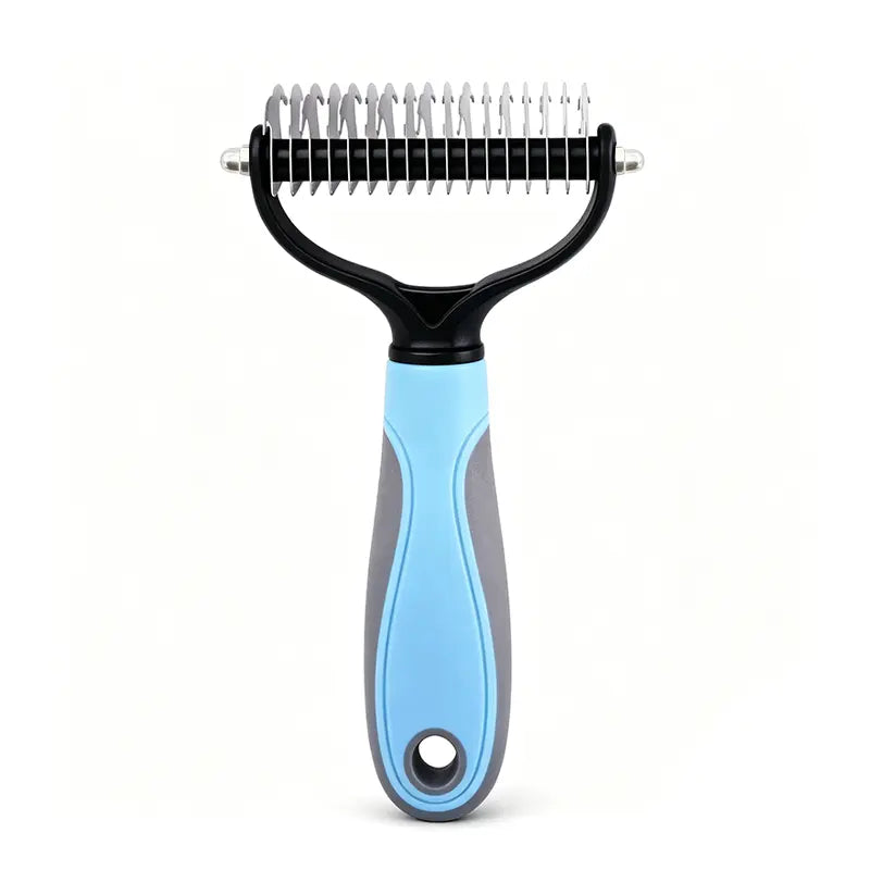 Ultimate Pet Grooming Brush - Double-Sided Deshedding &amp; Dematting Tool for Dogs &amp; Cats, Extra-Wide Undercoat Rake, Reduces Shedding by 95%