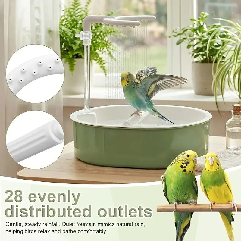automatic bird bath shower for parrots
