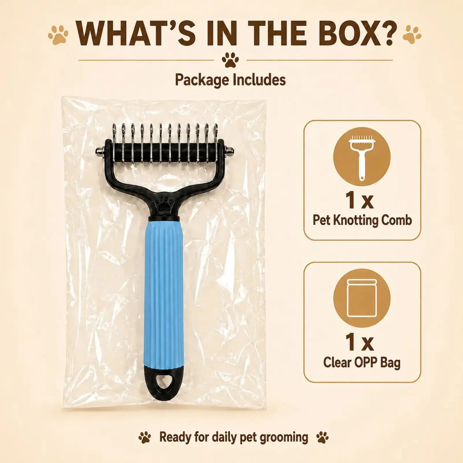 pet detangling comb for dogs and cats