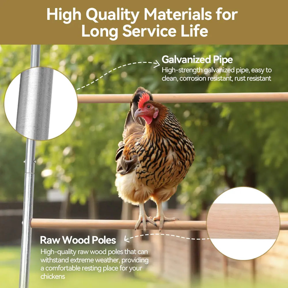 PAWGIANT Chicken Roosting Bars - Easy Assembly Wooden Perches &amp; Activity Ladders for Happy Chickens!